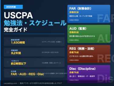 【2026年版】USCPA勉強法・スケジュール完全ガイド｜合格者が実践した科目別攻略法